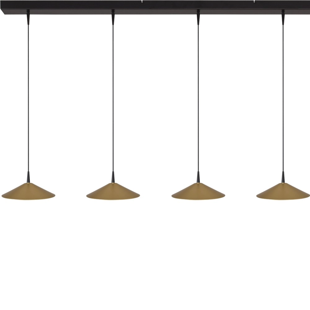 5-lichts hanglamp Ceppo zwart met goud Ø 22cm Masterlight 8718121358451