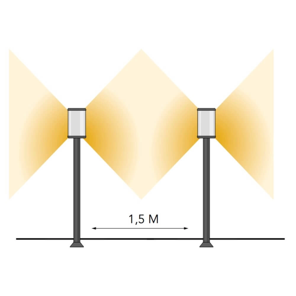 12 volt terraslamp Eros High zwart Lightpro 8719979282691
