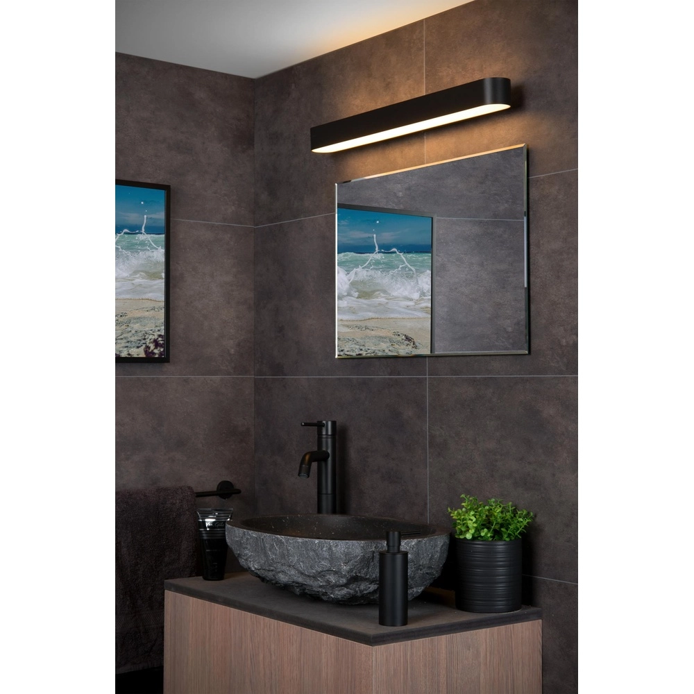 Wandlamp Madelon geschikt voor badkamer zwart Lucide 5411212040466