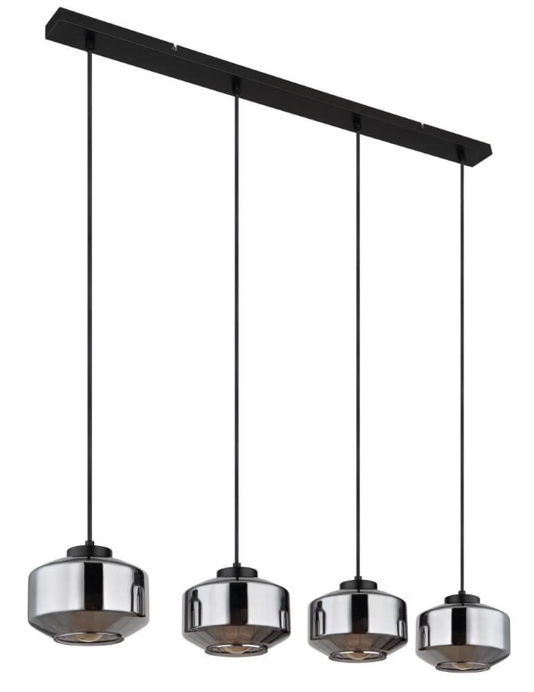 Hanglamp Christiana 4-lichts zwart Globo 9007371444359