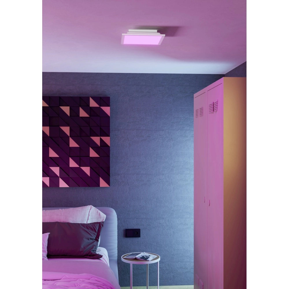 Smart plafondlamp Moradillo-Z wit vierkant 29,5cm Eglo 9008606342167