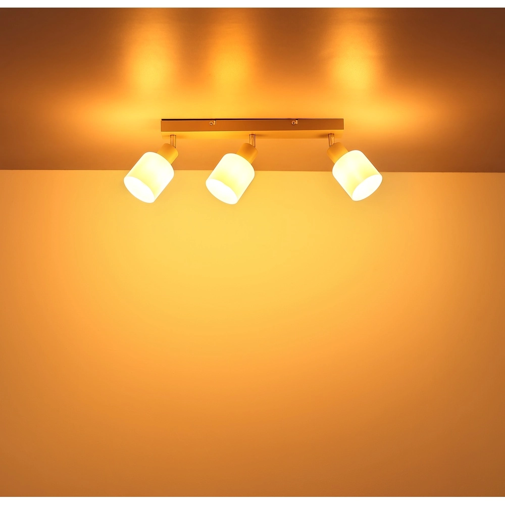 3-lichts plafondspot Trent zand bruin Globo 9007371578962