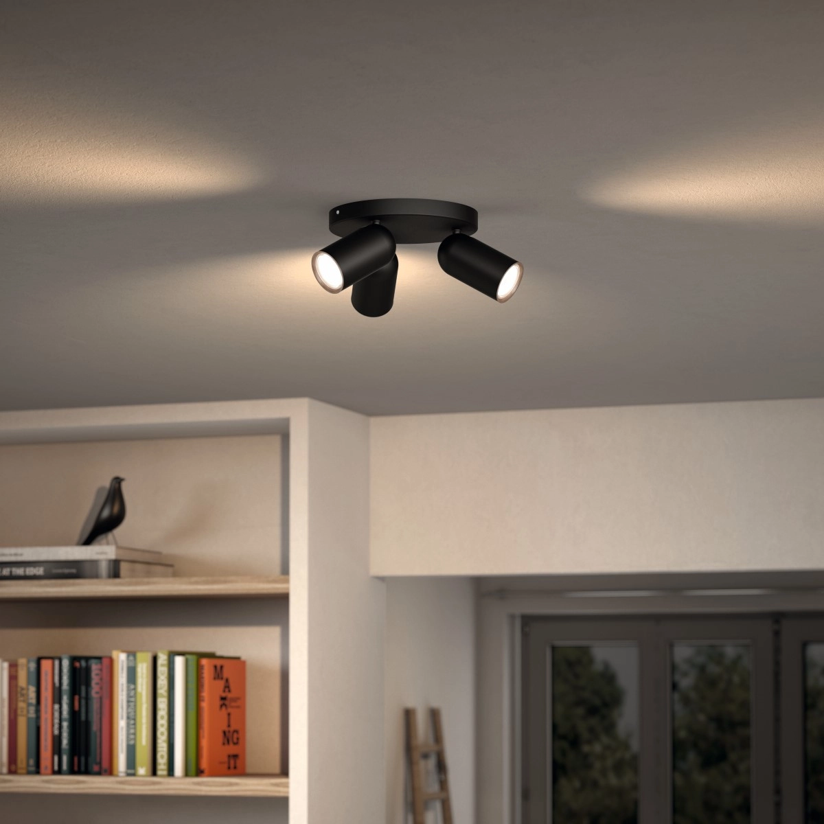 Opbouwspot Pongee 3-lichts zwart Philips 8718696164846