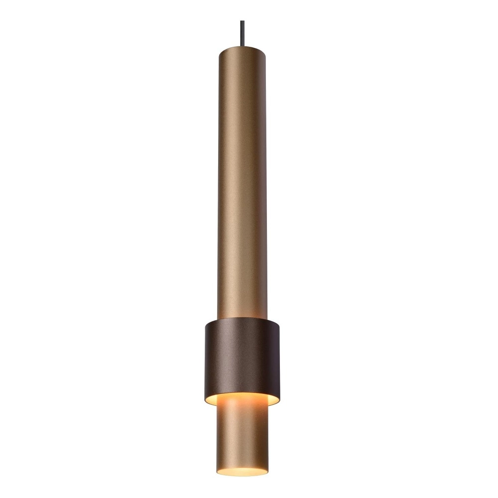Strakke hanglamp Margary 5-lichts koffie bruin Lucide 5411212241900