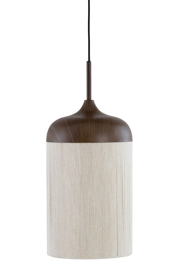 Hanglamp Dania donkere hout print Ø 27,5cm Light & Living 8717807759643