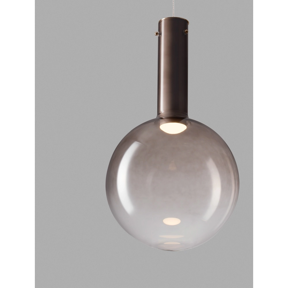 Hanglamp Nostos bruin glas Ø 30cm