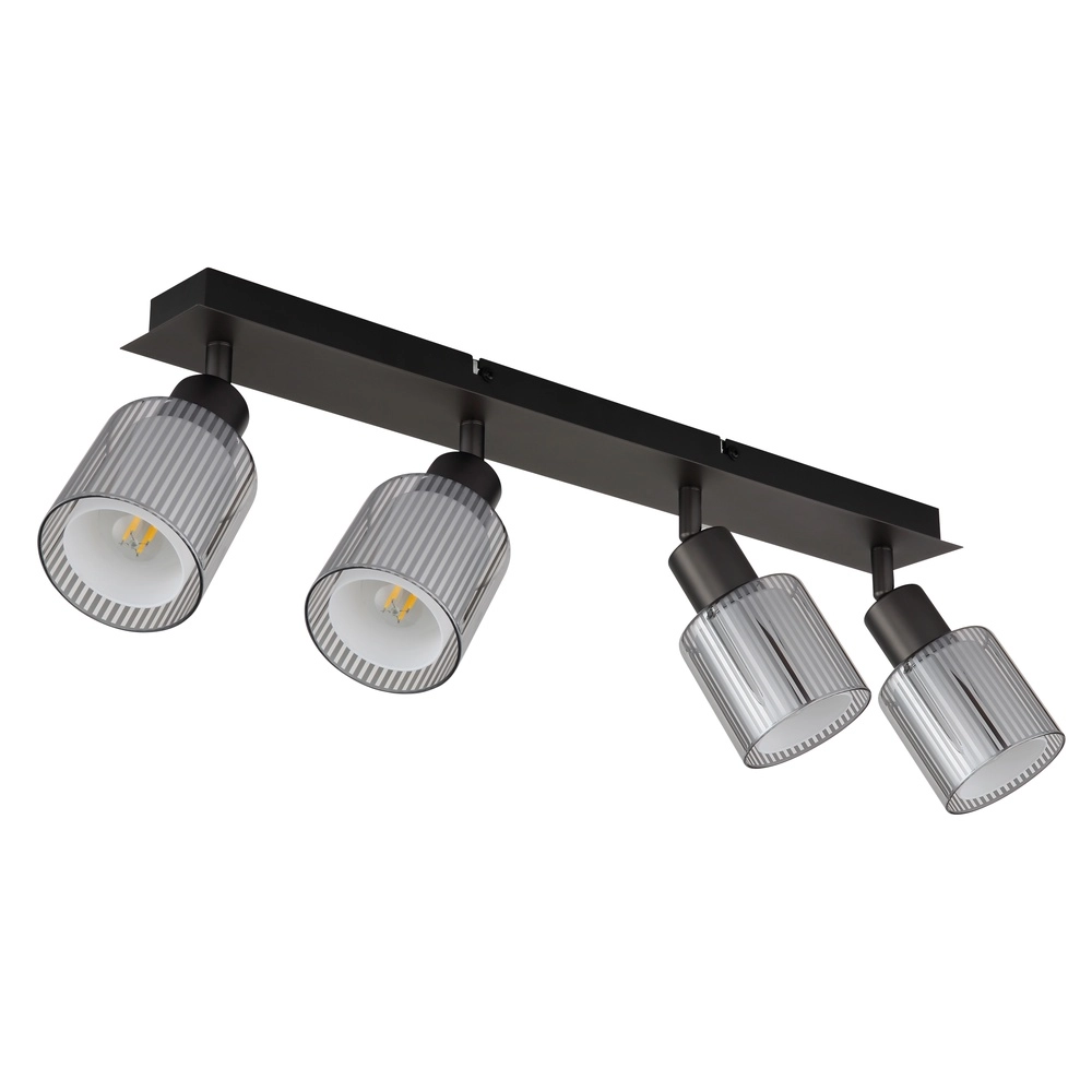 Design plafondlamp Villegas 4-lichts gunmetal Globo 9007371578948