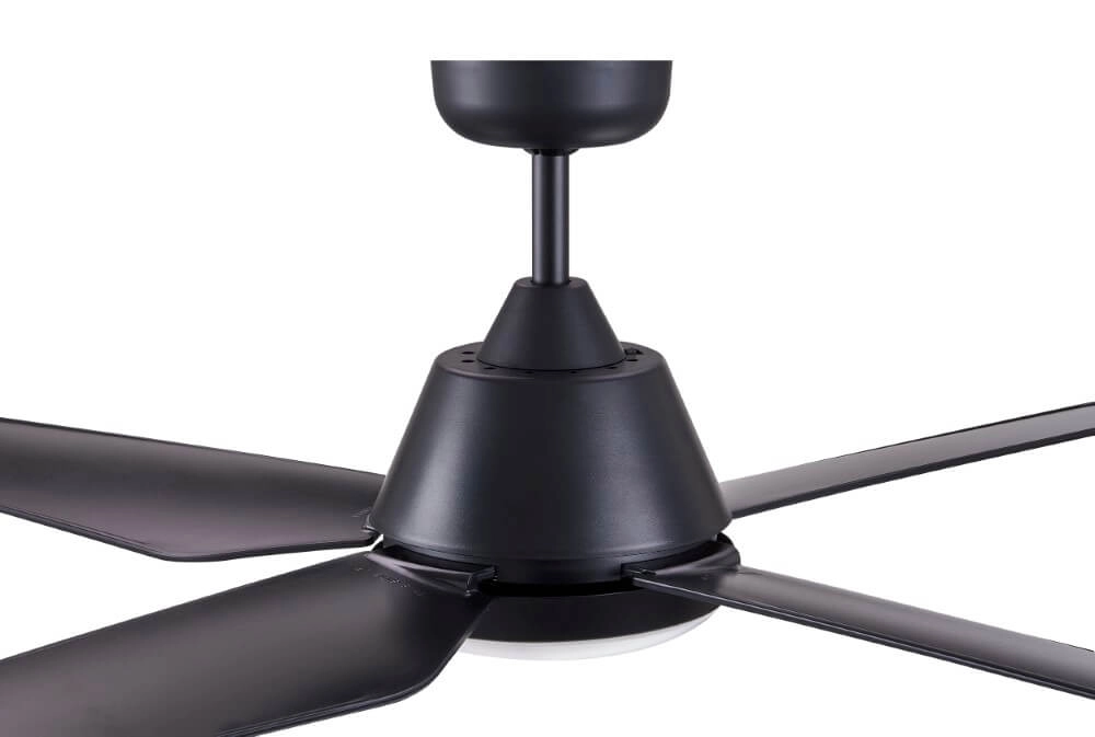 Plafondventilator met lamp Aria Led Ø 122cm zwart IP55 Beacon 9333509127796
