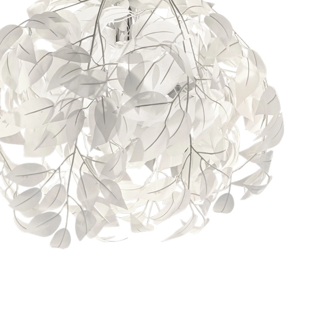 Plafondlamp met blaadjes Leavy 38cm grijswit Trio 4017807303599