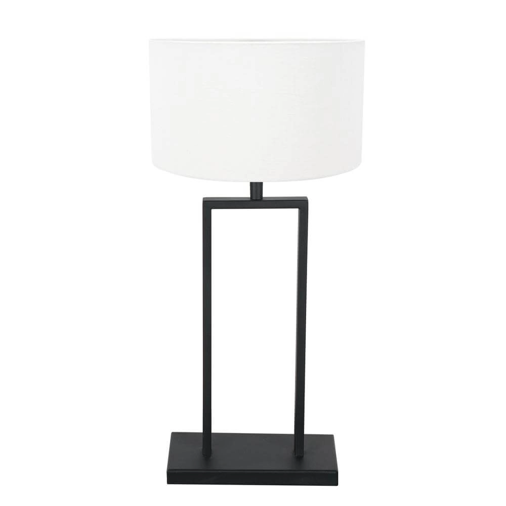 Tafellamp 55cm Stang met witte kap Tafellamp 55cm Stang met witte kap