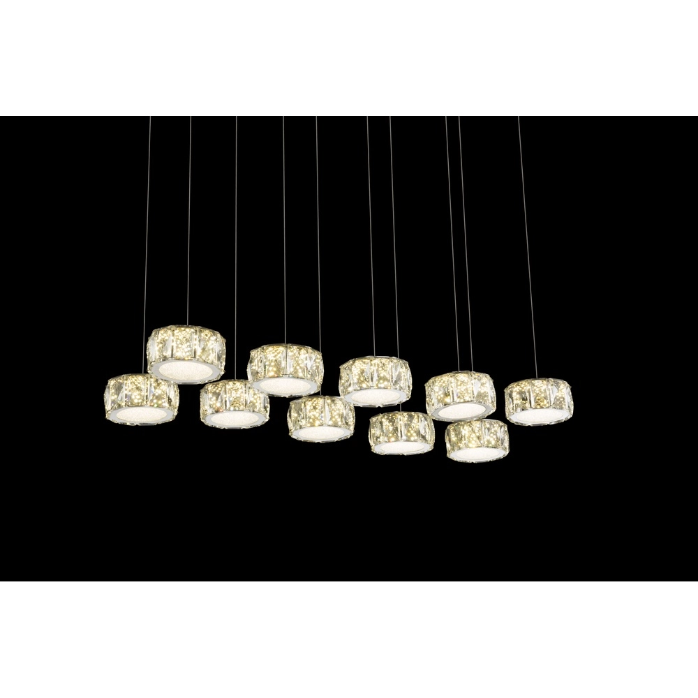 10-lichts hanglamp Amur chroom Globo 9007371345069