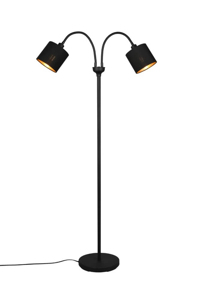 Vloerlamp Tommy 2-lichts zwart Trio 4017807503067