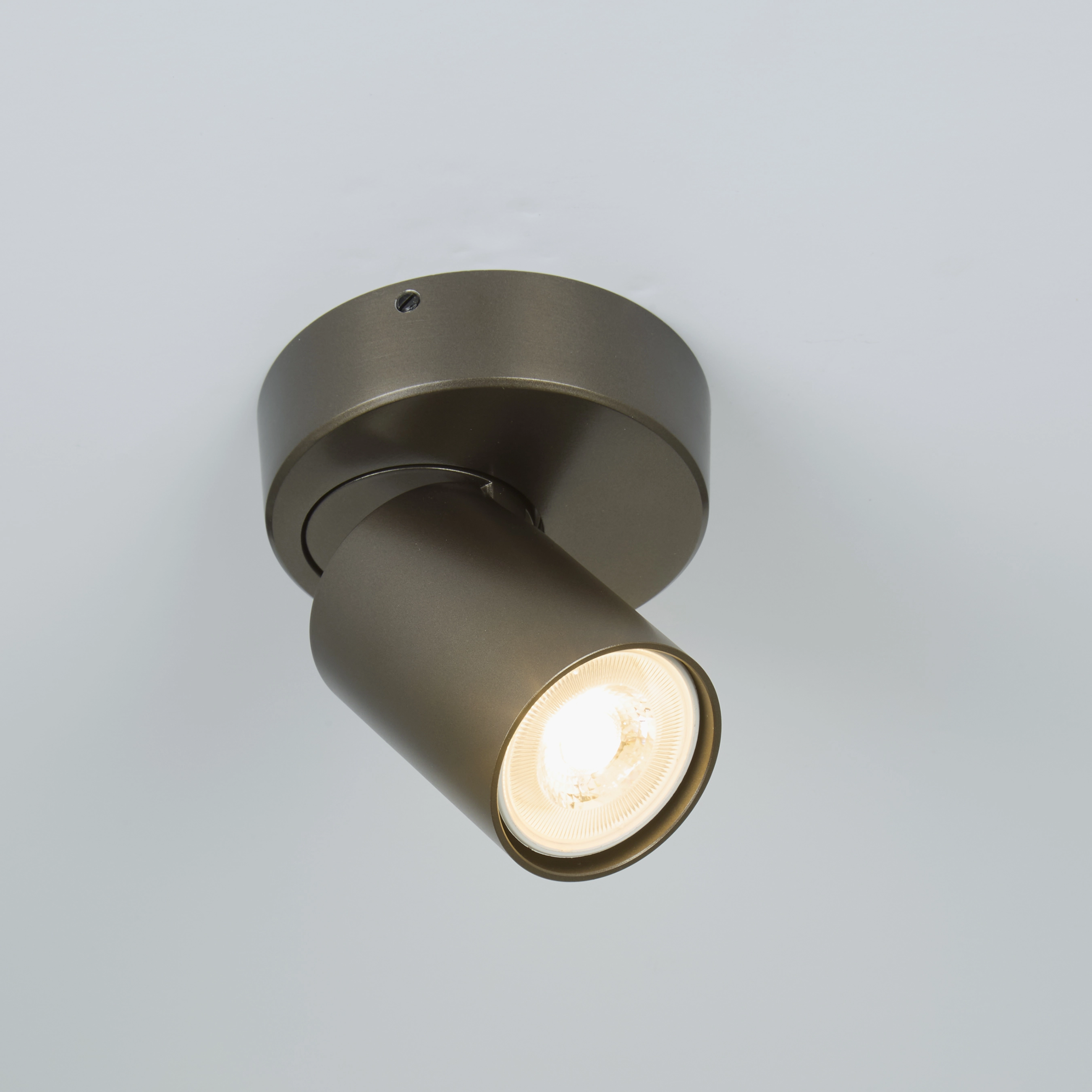 Plafondlamp Moon 1 rond brons