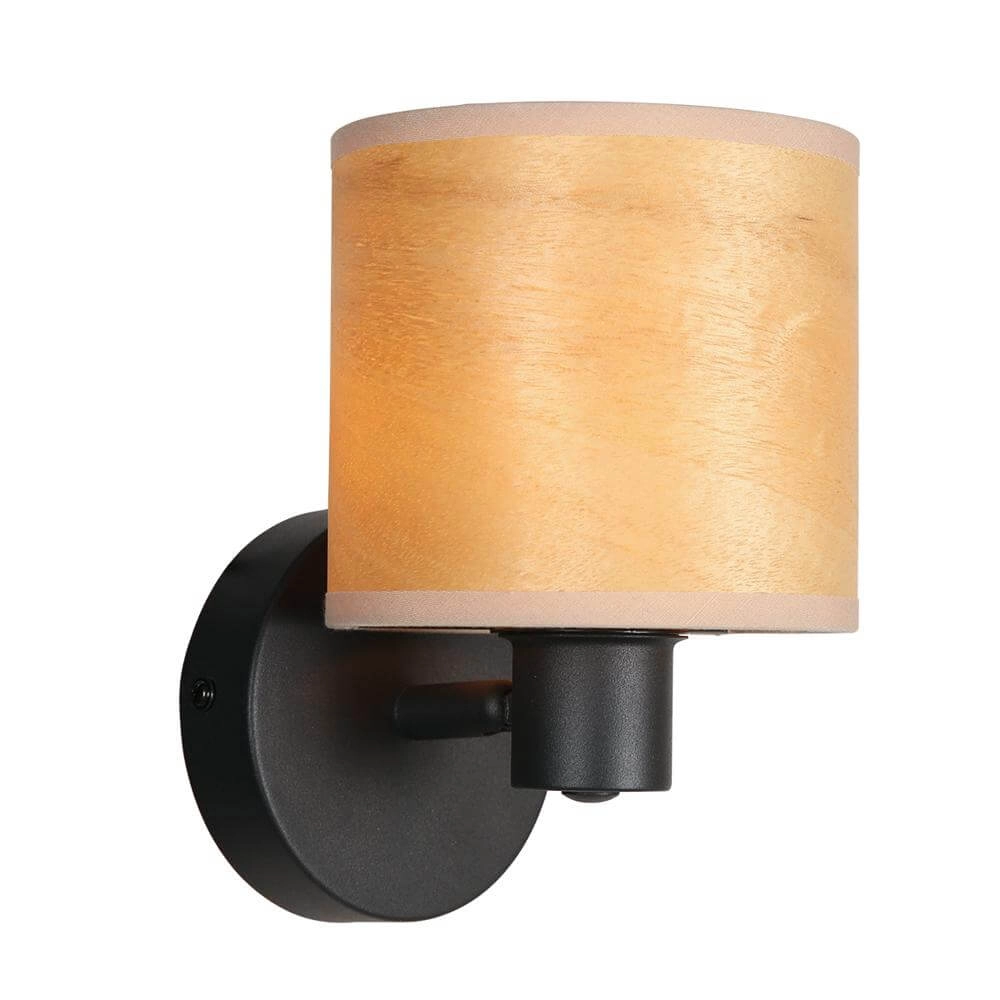 Wandlamp Bambus zwart met bamboe enkel Steinhauer 8712746171402