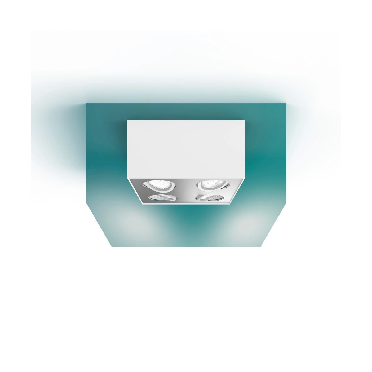 Spotlamp Box 4-lichts wit Philips 8718696164549