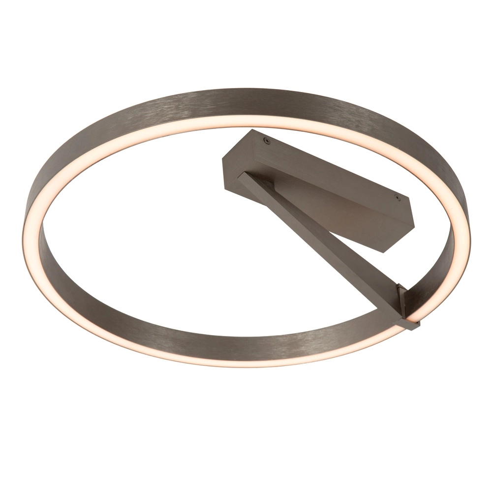 Design plafondlamp Applause Ø 40cm - geborsteld staal - met afstandsbediening