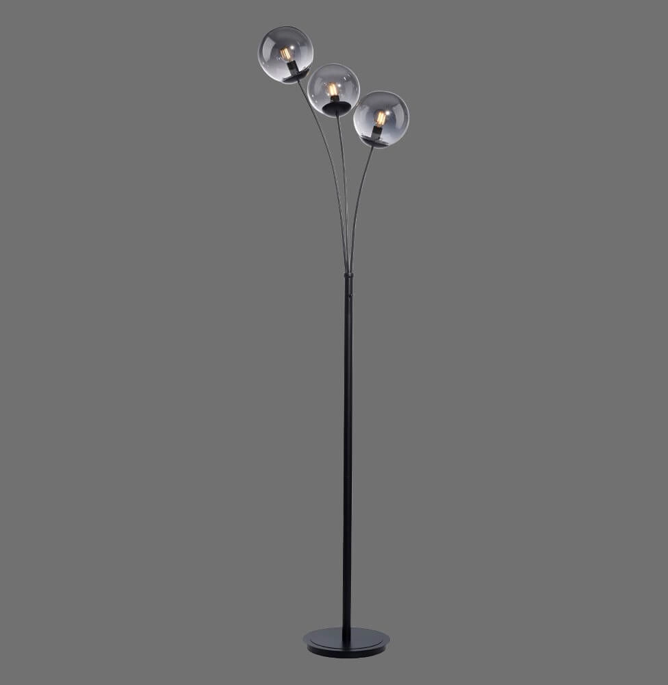 Zwarte vloerlamp Big Widow 3-lichts Just Light 4043689988388