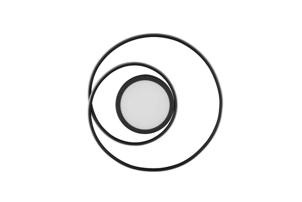 Plafonnière Yava 60cm zwart Trio 4017807503357