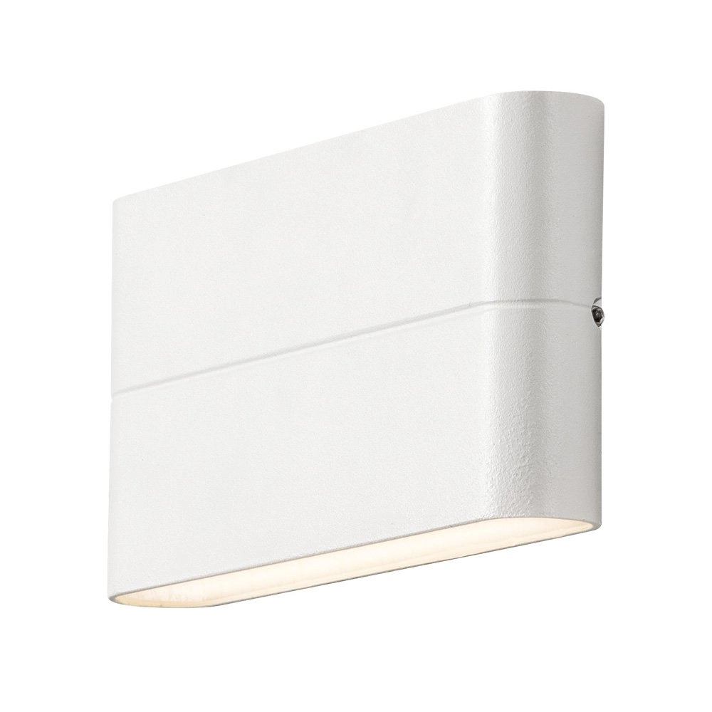 Vlakke up en downlighter Chieri 17cm wit