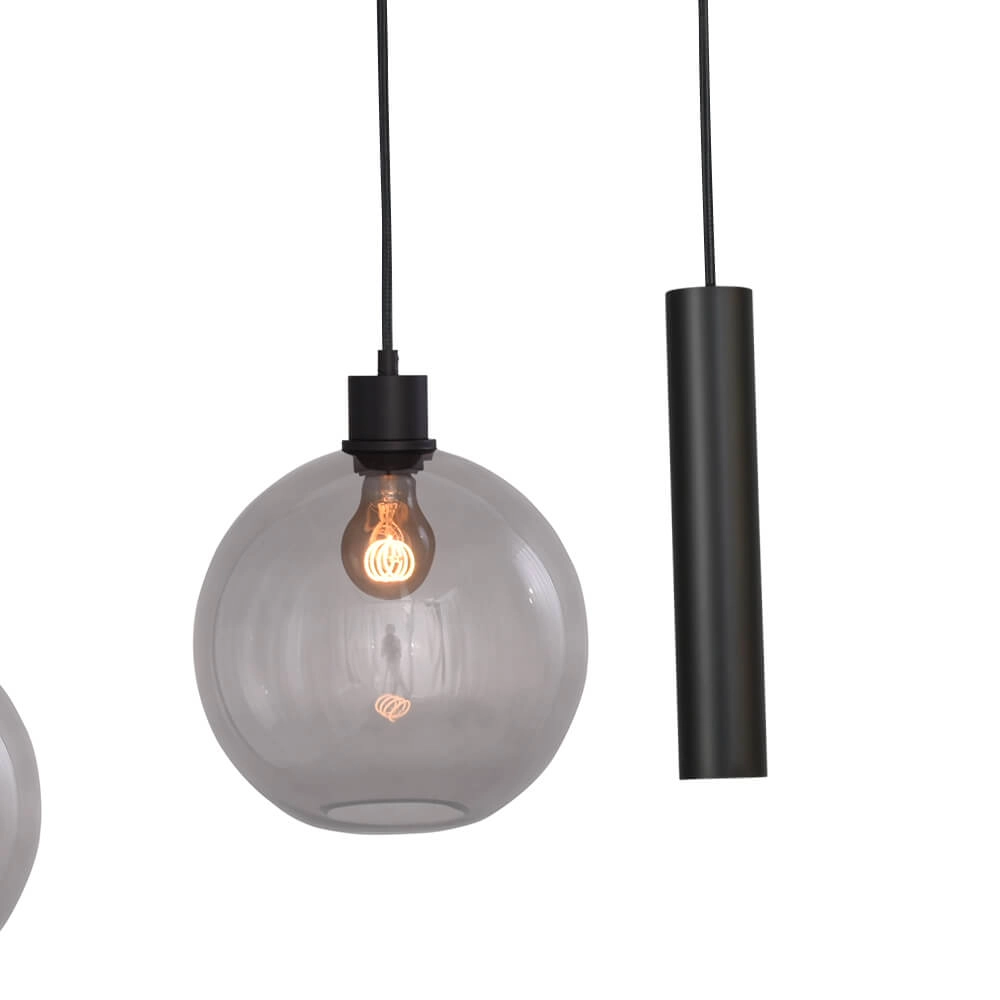Hanglamp Lazise 4x Ø 25cm en 2x GU10 zwart Masterlight 8718121303529