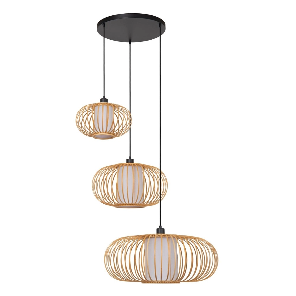Hanglamp Thuline houtlook 3-lichts
