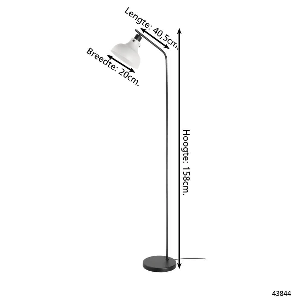 Zwart met grijze vloerlamp Matlock 158cm Eglo 9002759438449