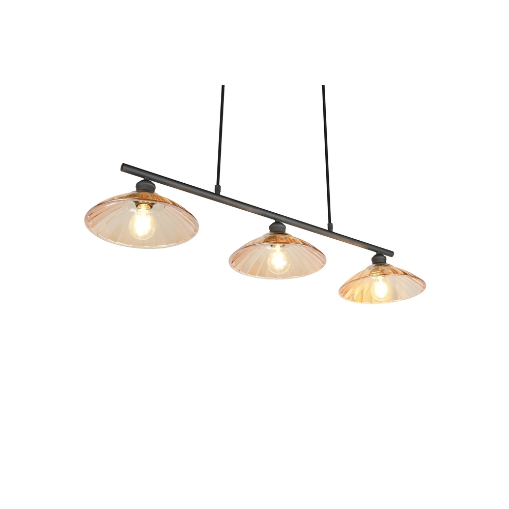 Klassieke hanglamp Eluna 3-lichts zwart Trio 4017807682502