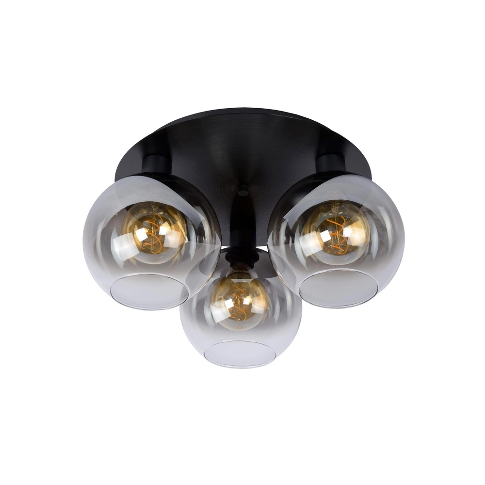 Plafondlamp Marius 3-lichts zwart