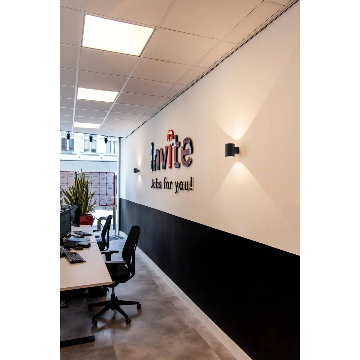 Up - downlighter Oculus 12,5cm zwart SLV 4024163248204