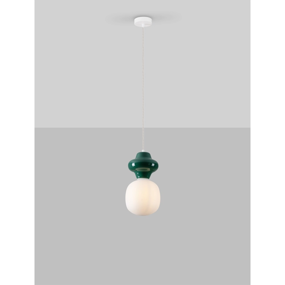Hanglamp Clio S groen keramiek Lyora 5212017461193