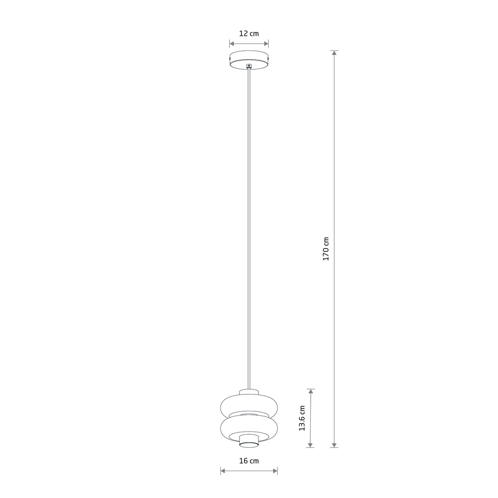 Design hanglamp Lunari Led Ø 16cm grijs Lyora 5903139119818