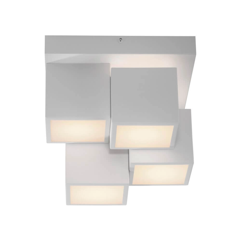 Witte plafondlamp Tetris wit Just Light 4043689004545