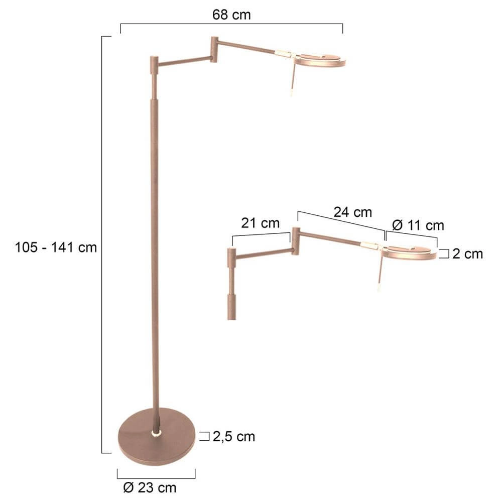 Leeslamp Turound design brons Steinhauer 8712746171037