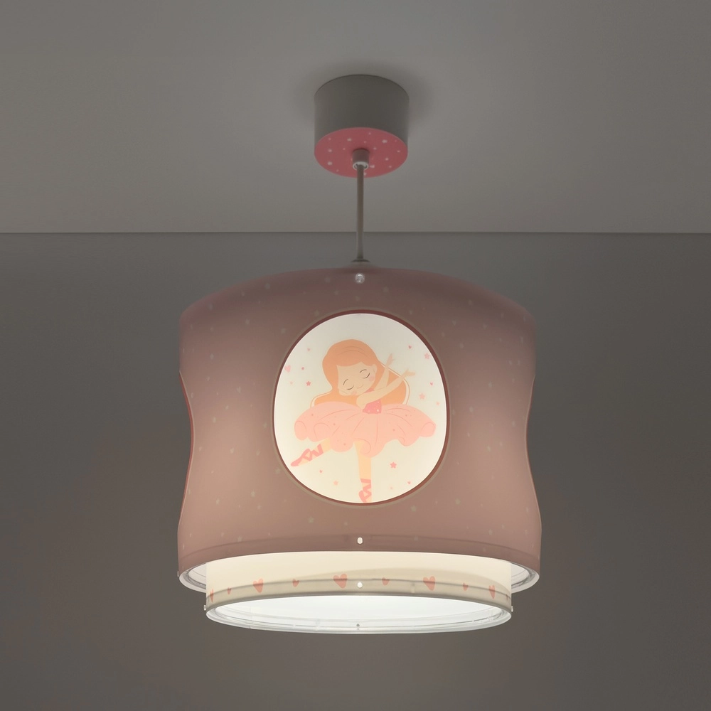 Hanglamp Princess Dance roze glow in the dark Dalber 8420406609126