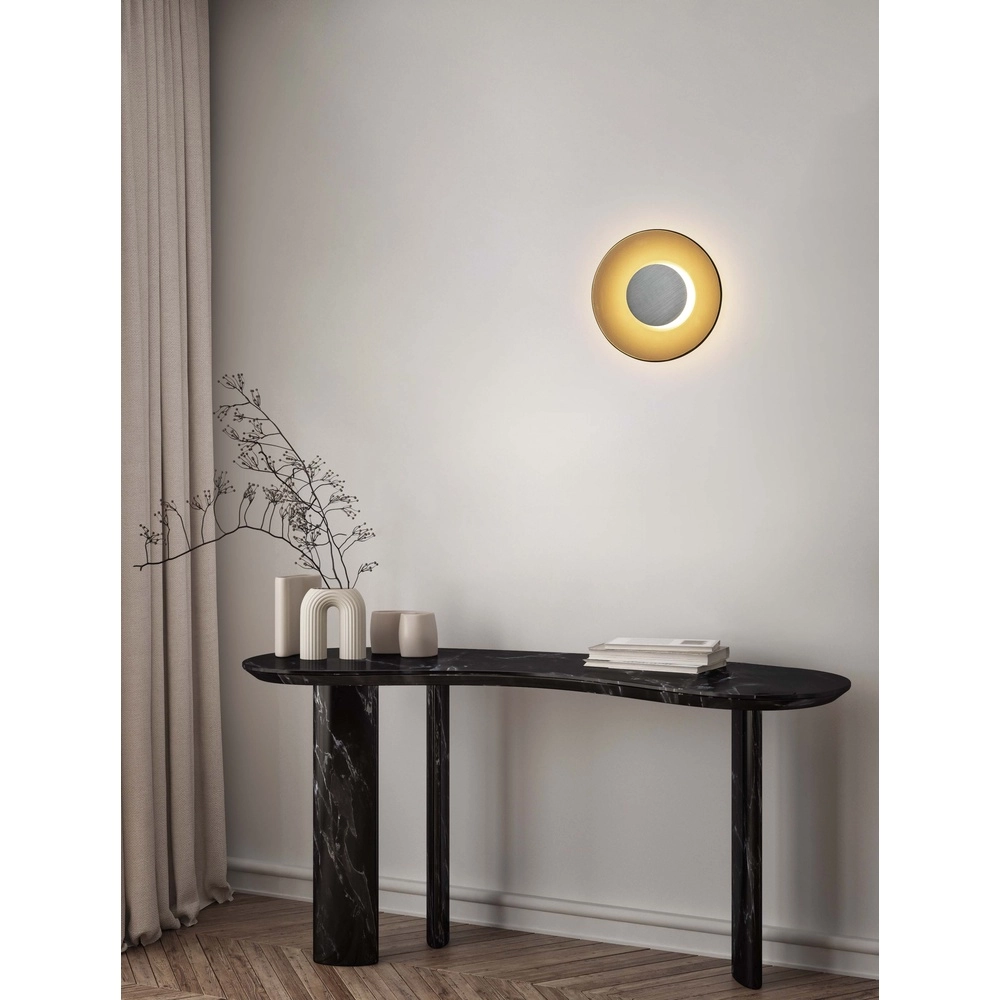 Wandlamp Esti bruin glas Ø 32cm Lyora 5212017461872