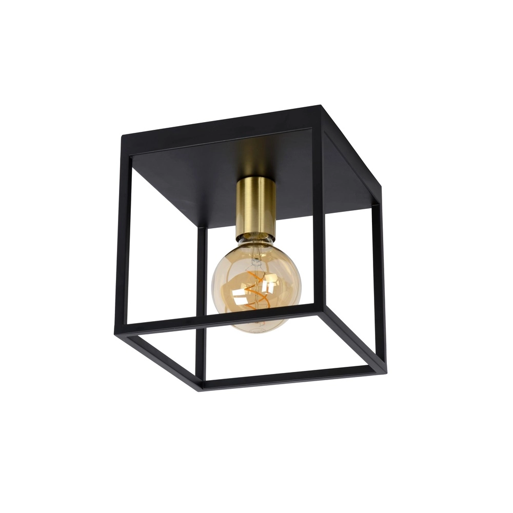 Plafondlamp Ruben zwart 22cm