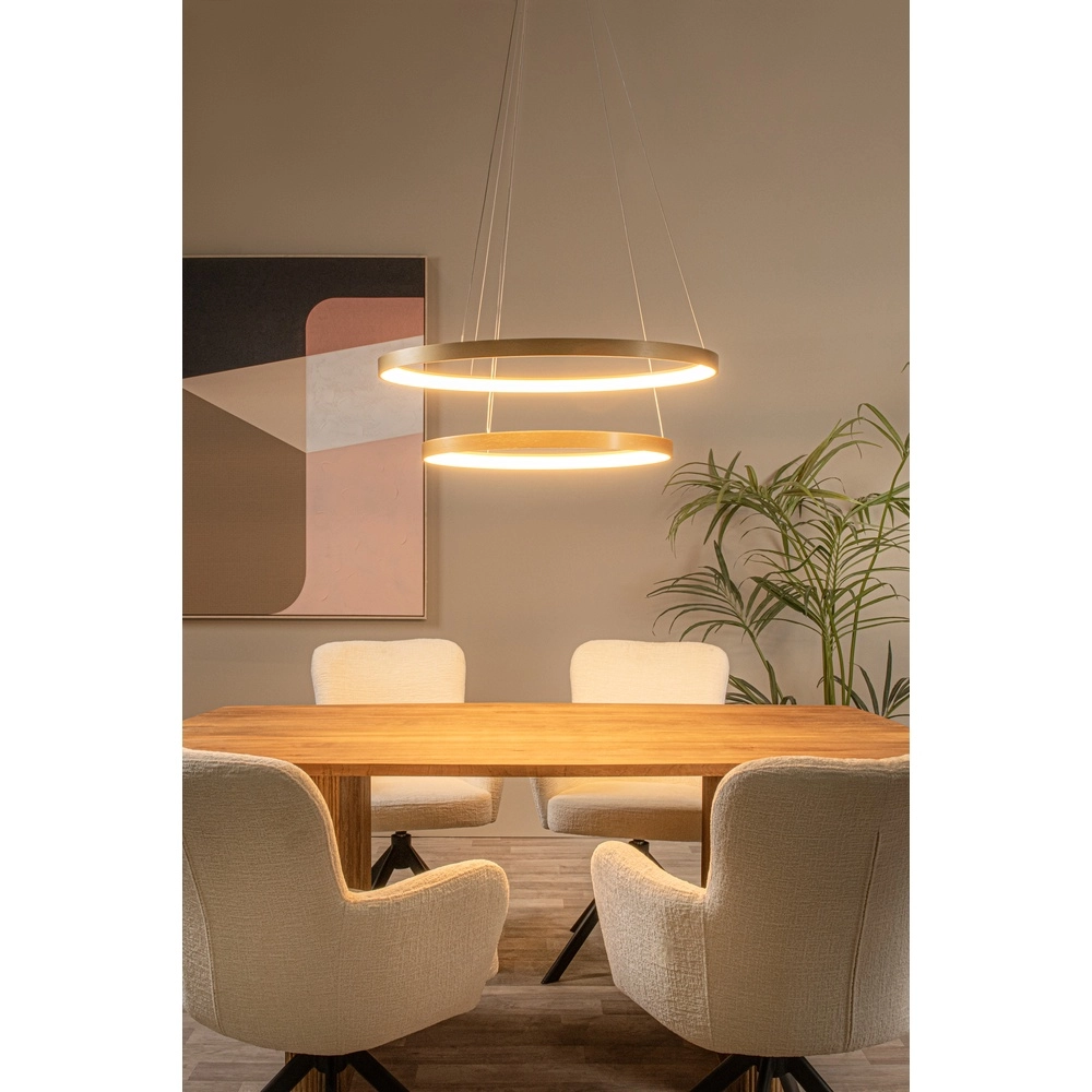 Gouden hanglamp Vidal Ø 78cm strak design Premium by Lucide 5411212460929