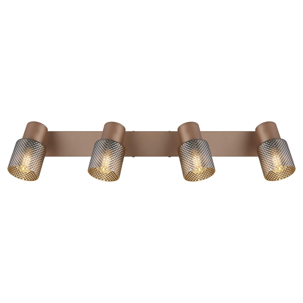 Plafondlamp Satella 4-lichts koffie bruin Globo 9007371465576