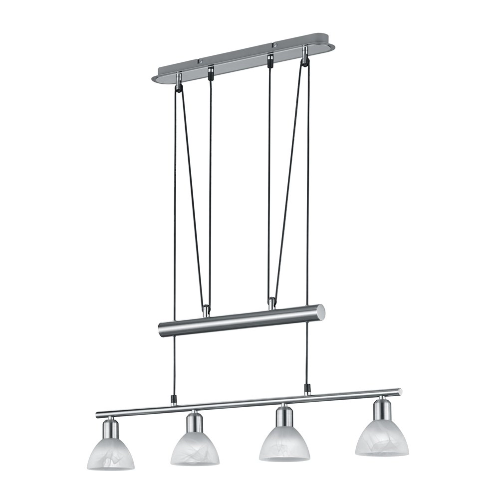 Design hanglamp Levisto 4-lichts nikkel