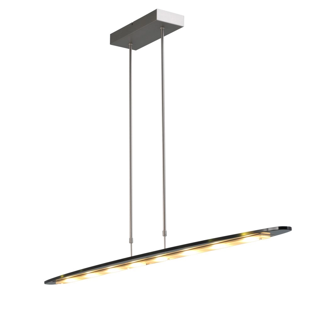 Hanglamp eettafel - kantoor Vigo 2 140cm nikkel met zwart Hanglamp eettafel - kantoor Vigo 2 140cm nikkel met zwart