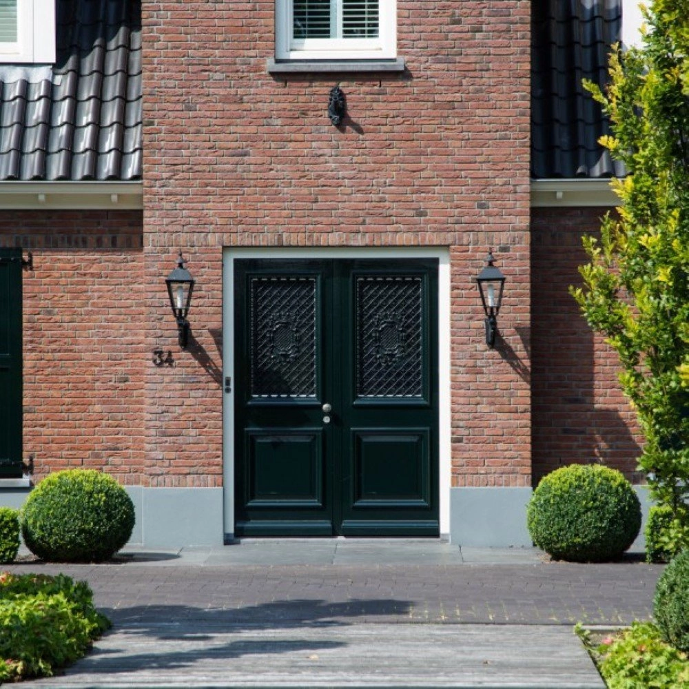 Vierkante wandlamp Zandvoort nostalgie - zwart KS Verlichting 8714732122849