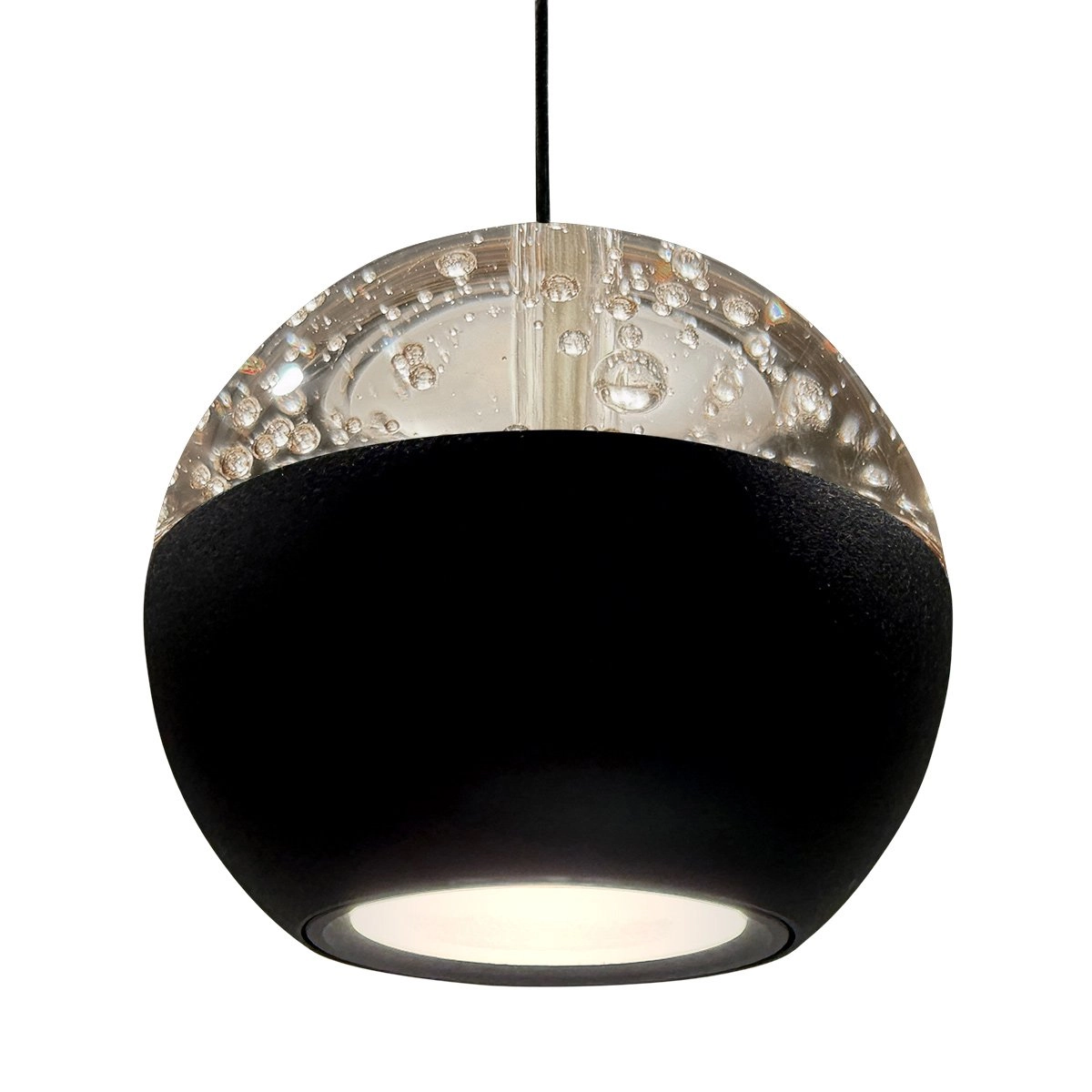 5-licht eettafel hanglamp Belluno led - zwart met glas Steinhauer 8712746183900