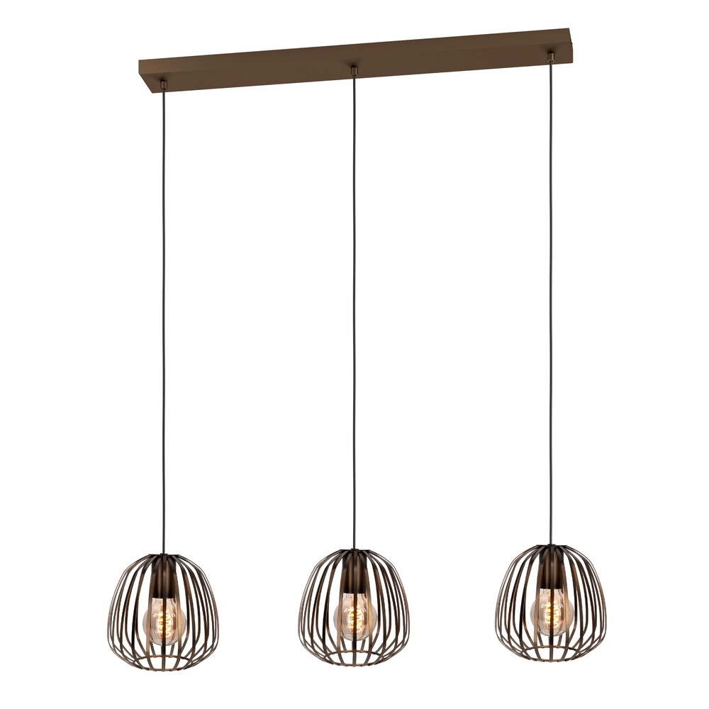 Bronzen eettafellamp Espinal Ø 19,5cm - 3x E27 Eglo 9008606312597