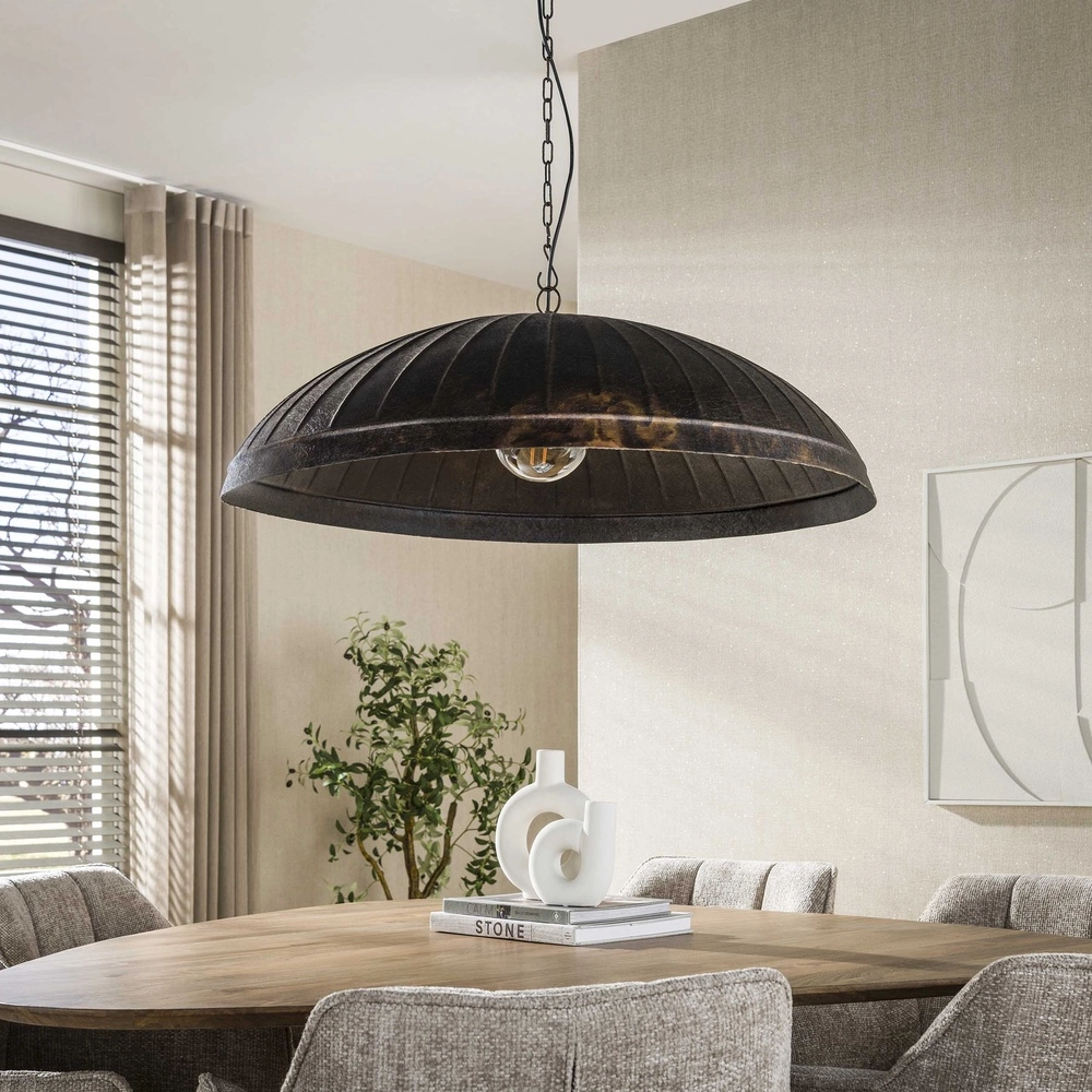 Industriële kantoor lamp Guard Ø 90cm - smoked bruin Lyora 8716803511514