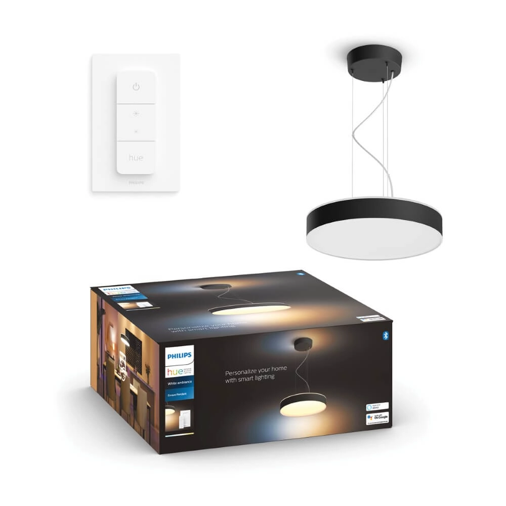 Hanglamp Hue Enrave - White Ambiance Ø 42,5cm zwart Philips 8718696176580