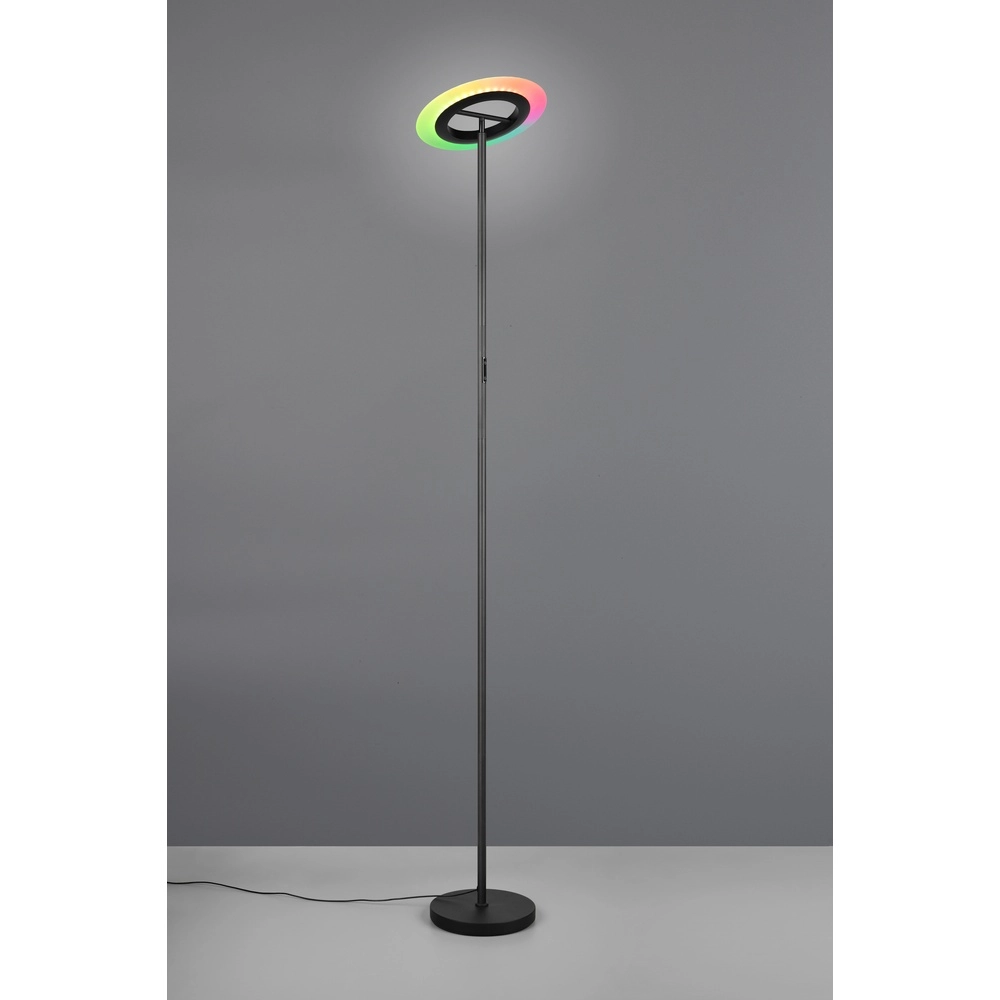 Design vloerlamp Samba zwart RGB Trio 4017807653229