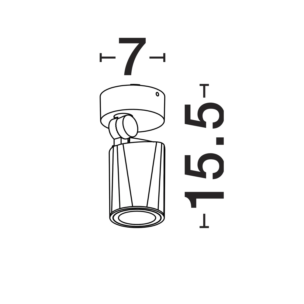 Wall spotlight Spy black Lyora 5212017477132