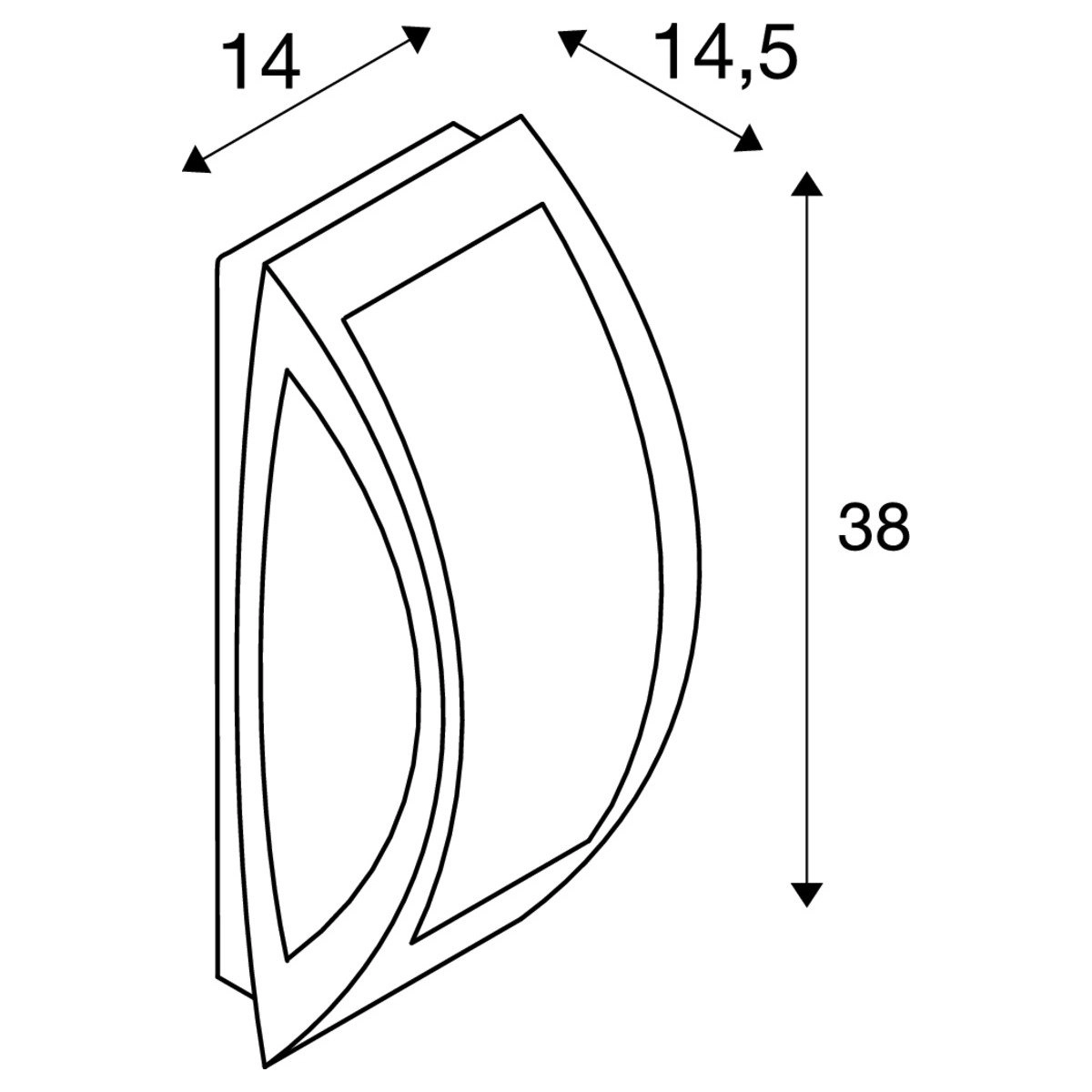 Design buitenlamp Meridian 2 zilvergrijs SLV 4024163105163