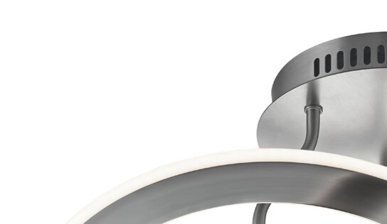 Design plafondlamp Oakland nikkel mat Trio 4017807430509