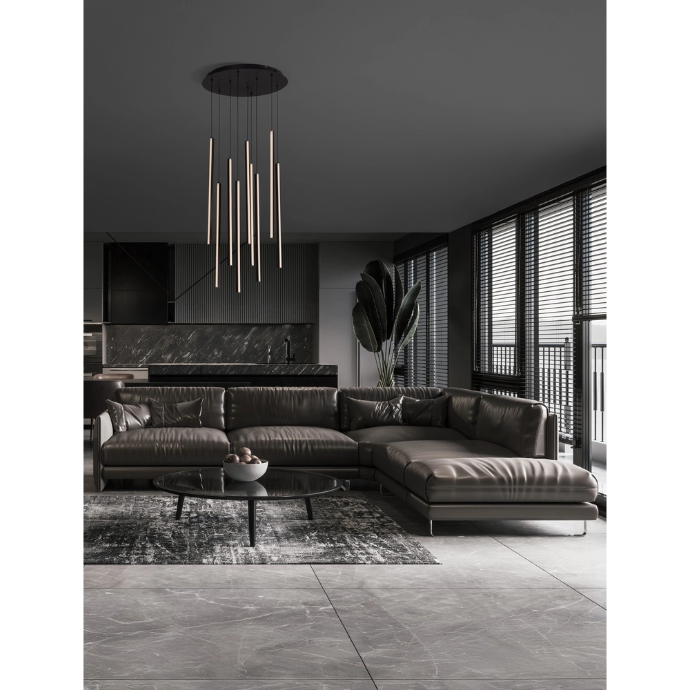 Design pendant lamp Gratta black Ø 50cm Lyora 5212017468536